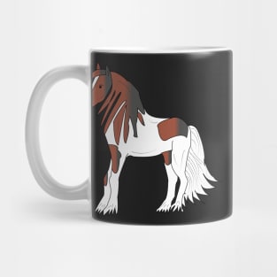 Pretty black-brown-white Tinker draft horse Mug